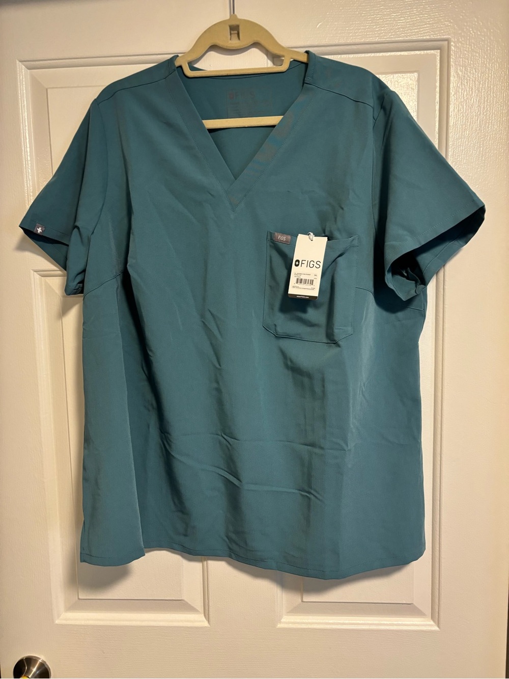 FIGS Teal V-Neck Short Sleeve Scrub Top 3XL